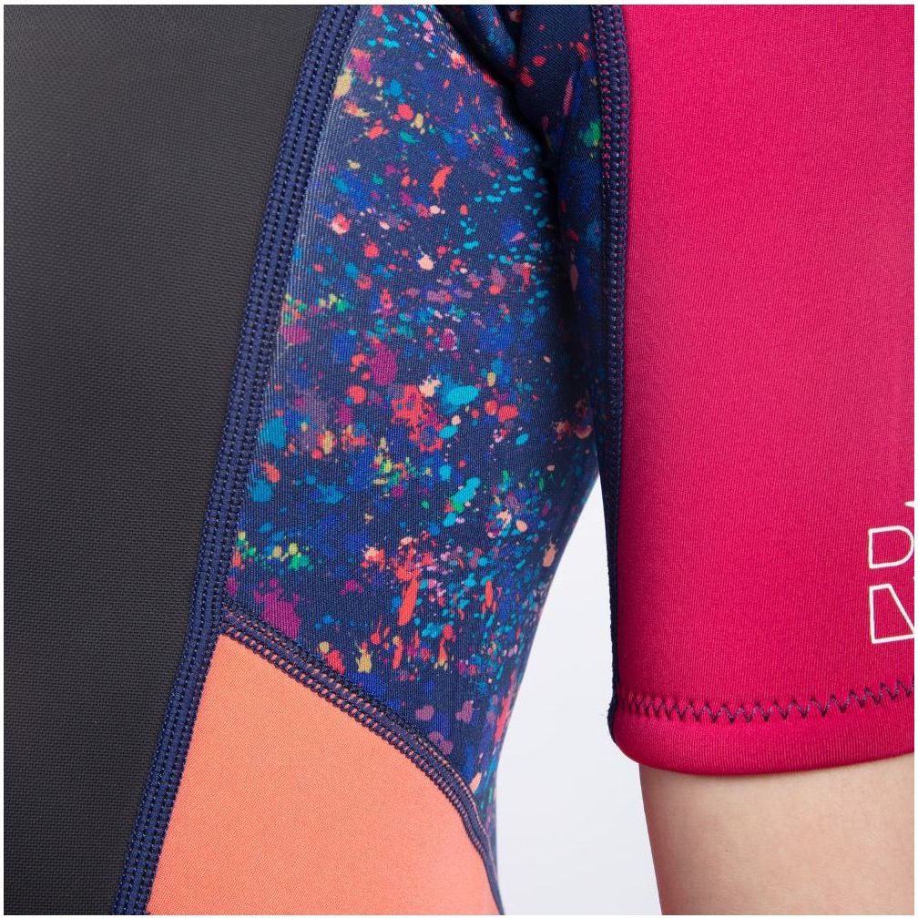 2026 Gul Junior Response 3/2mm Back Zip Shorty Wetsuit RE3321-C1 - Blue / Rose